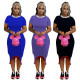 Fashion Casual Solid Color Cute Dress With Ribbon