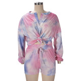 Fashion Casual Printed Tie-Dye Women's Two-Piece Suit