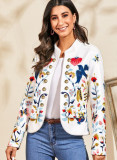 Fashionable Commuter Cardigan Printed Jacket Top