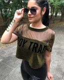 Fashionable Personality  BOY TRAP  Letter Printed T-Shirt
