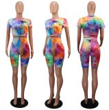 Fashion Home Wear Sports Leisure Tie-Dye Pants Suit