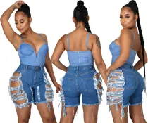 Ripped Sexy Denim Casual Shorts