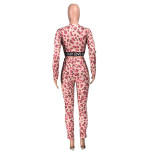 Fashion Casual Printing Two-Piece Suit