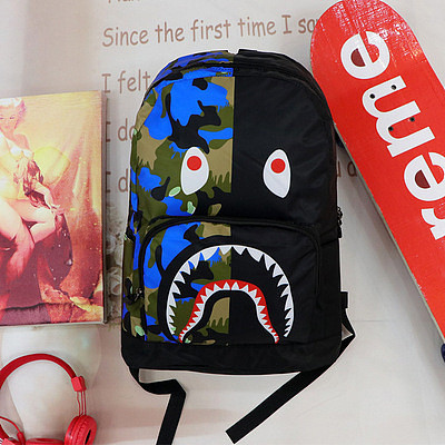 Fashion Casual Shark Camouflage Backpack