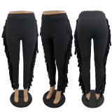 Cute Sports And Leisure Fringed Trousers
