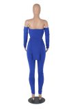 High Elastic Folds Solid Color Sexy Two-Piece Suit