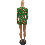 Fashionable Christmas Elements Autumn And Winter New Home Wear Jumpsuit