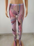 Digital Printed Skinny High-waisted Leggings