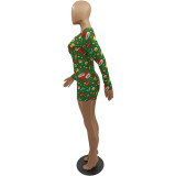 Fashionable Christmas Elements Autumn And Winter New Home Wear Jumpsuit