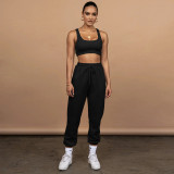 Solid Color Double-Layer Vest And Trousers Sports Suit