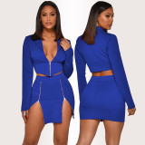 Two-piece Sexy Irregular V-neck Small Suit
