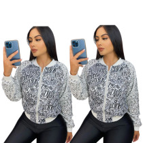 New Printed Casual Long-Sleeved Jacket With Sequins