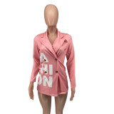 Long-Sleeved OL Temperament Slim Double-Breasted Small Suit