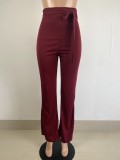 New Casual Fashion Slim-Fit High-Waist Women's Trousers With Straps