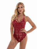 Sexy Lace Open File One-piece Ladies Pajamas