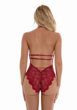 Sexy Lace Open File One-piece Ladies Pajamas
