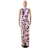 New Product Printed Wide Leg Pants Sexy Jumpsuit