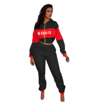New Style Letters Leisure Sports Long-sleeved Two-piece Suit