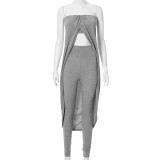 Autumn New Style Wrap-chested Cloak Slim High-waist Trousers Suit