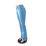 Skinny High-rise Flared Jeans