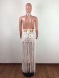 New Style Long Tassel Crochet Two-piece Hand-knitted Set
