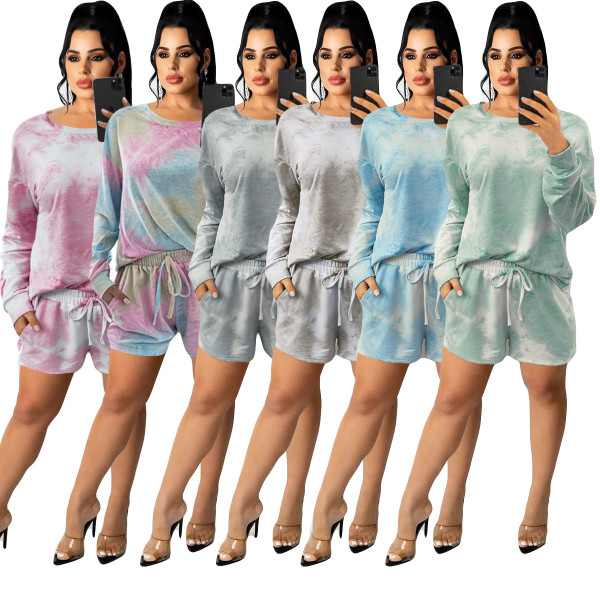 Spring And Autumn New Mixed Color Long-sleeved Sports And Leisure Suit