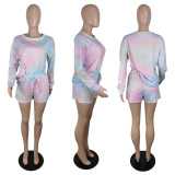 Spring And Autumn New Mixed Color Long-sleeved Sports And Leisure Suit
