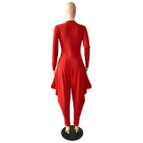 Autumn And Winter New Fashion Sexy Deep V Jumpsuit