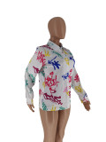 Autumn Four-sided Stretch Print Long-sleeved Shirt