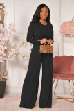 Fashion All-match Casual Wide-leg Two-piece Suit