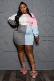 Autumn New Product Sexy Solid Color Plus Size Dress