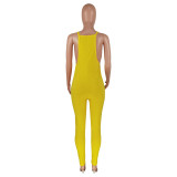 New Style Sling Solid Color All-match Overalls