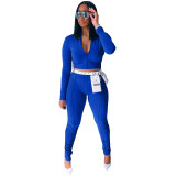New Autumn Long-sleeved Pleated Pants Sports suit