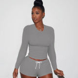 Fashion Long-sleeved Round Neck Home Sports Suit