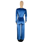 New Product Wide-chested Trousers And Trousers Split Bodysuit