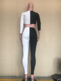 New Product Sexy Fashion Slim Solid Color Stitching Suit