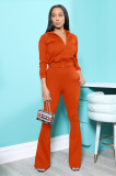 Autumn And Winter Fashion Casual Solid Color Flared Pants Suit