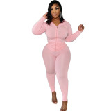 Large Size Sexy Tight-fitting Solid Color Casual Suit