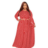 Autumn And Winter New Plus Size Fashion Casual Printing Suit