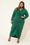 Fashionable Pros And Cons, Solid Color Plus Size Dress