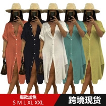 Summer Women's Sexy Transparet Blouse Casual Beach Dress