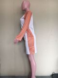 Fashion Trend Positioning Printing Long-sleeved Slim Dress