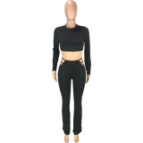 Two-piece Sexy Slim-fit Micro-flare Trousers