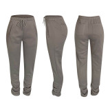 Autumn And Winter Folds And Thickened Sweaters Stacked Casual Pants