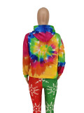 Colorful Tie-dye Colorful Fashion Graffiti Pullover Hoodie