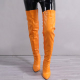 Color Sexy Pointed High Heel Stiletto Boots