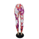 Autumn New Style Letter Personality Print Hit Color Sweatpants