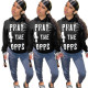 Fashion Positioning Printing Letters Hooded Sweater