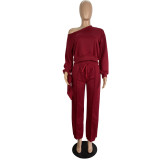 Winter New Products Fashionable Personality Oblique Shoulder Sports Suit