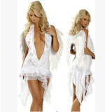 Halloween Party Cosplay Sexy Black And White Angel Cosplay Costume